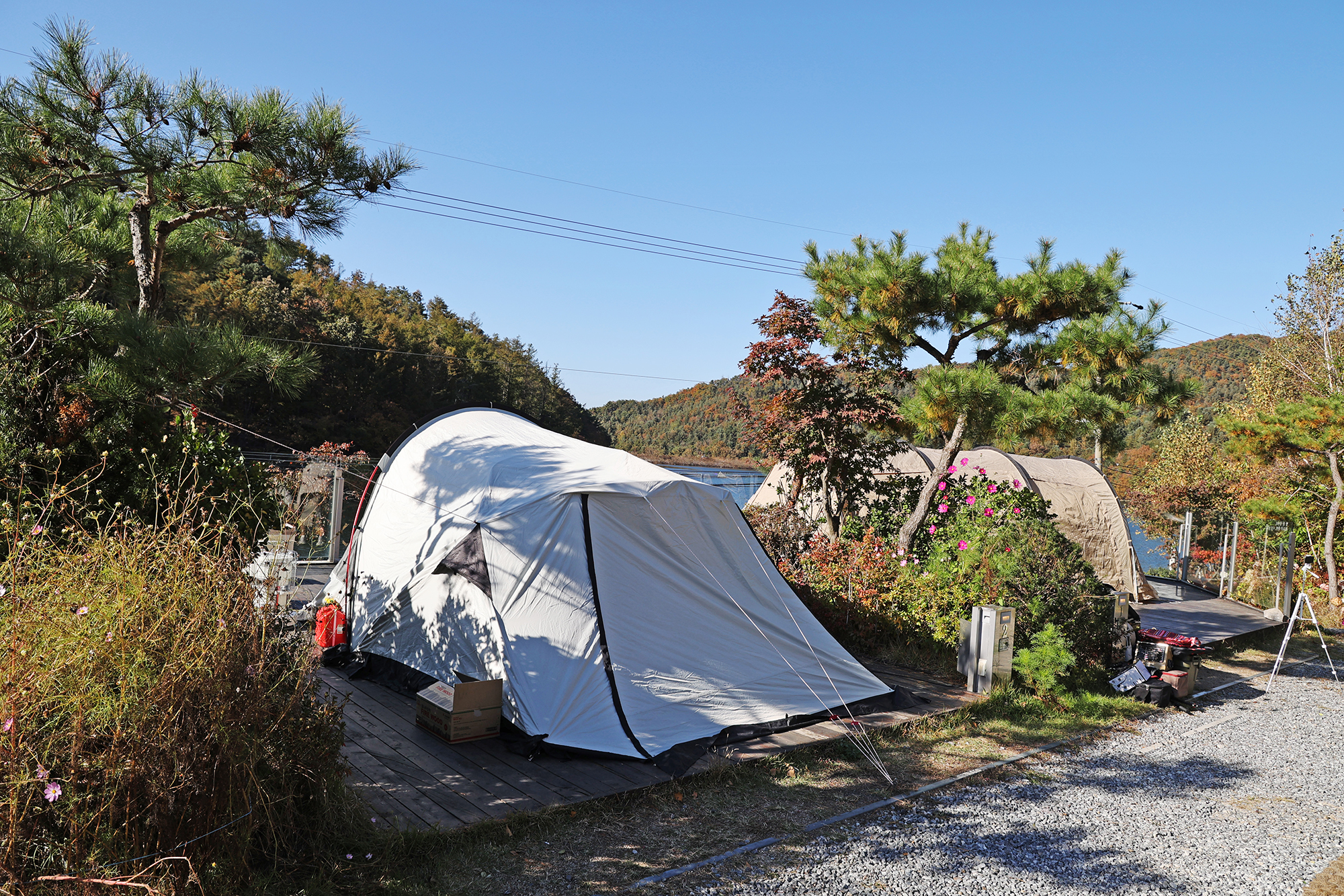청계호수 자작나무숲 캠핑장 이미지