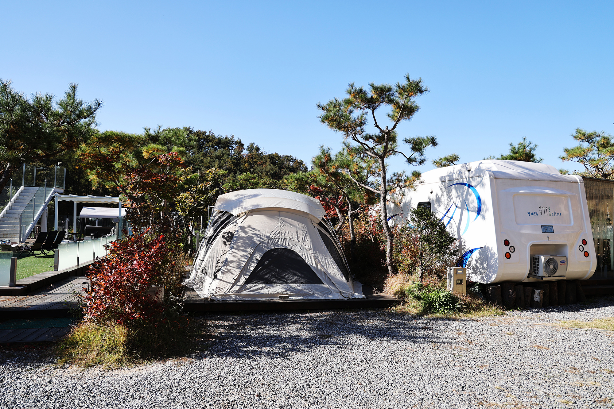 청계호수 자작나무숲 캠핑장 이미지