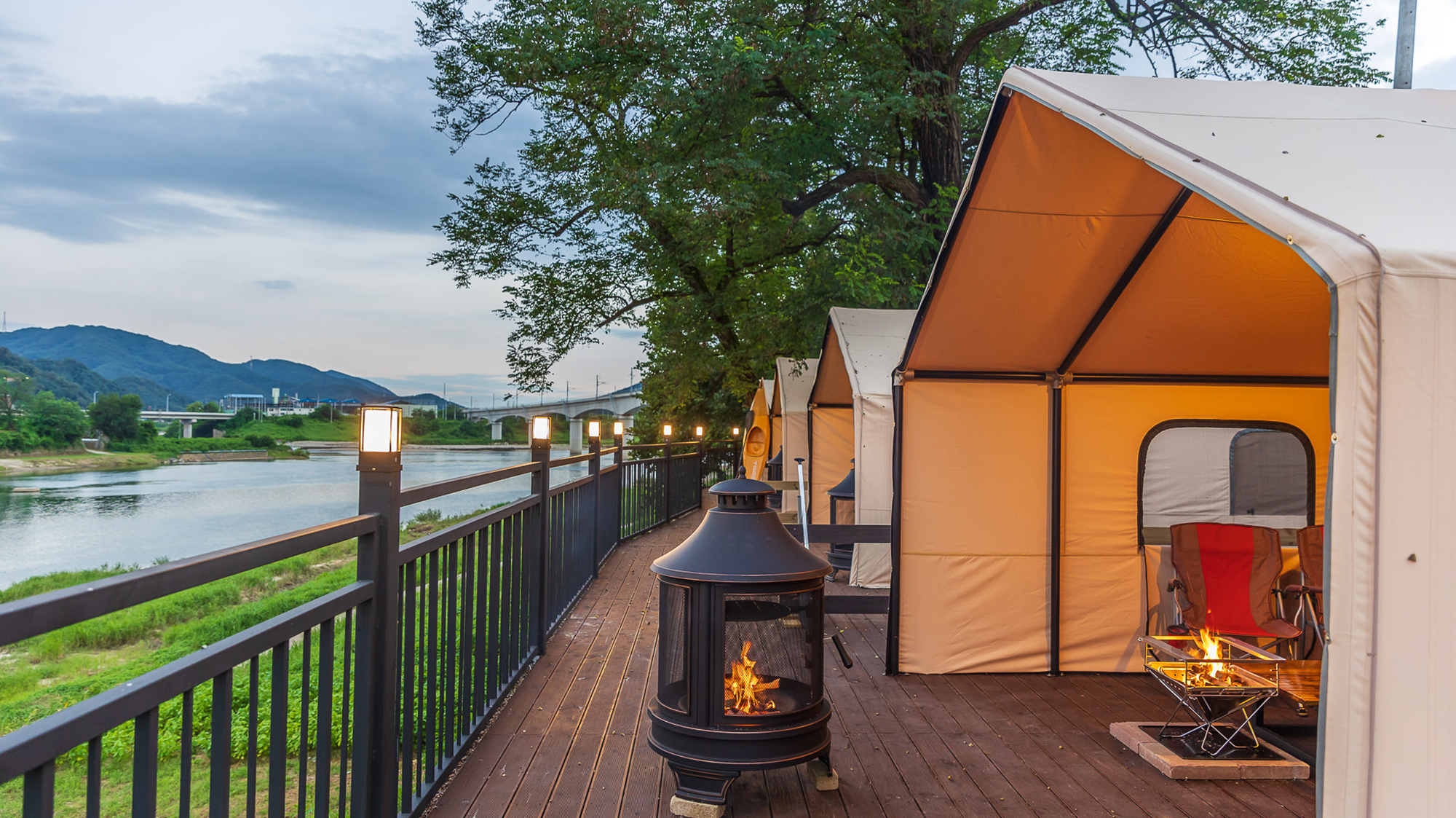 한탄강 카누 캠핑장 이미지