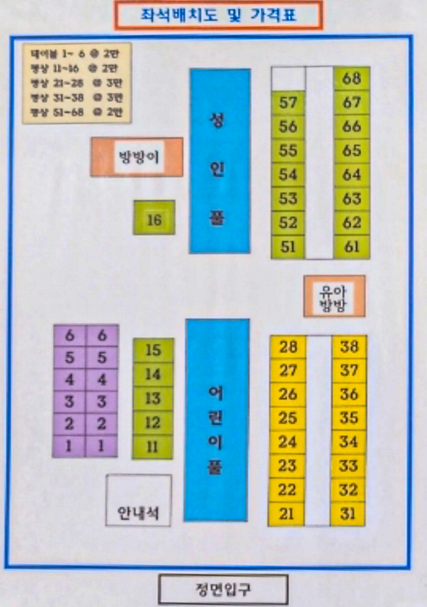 안전 및 시설배치도입니다