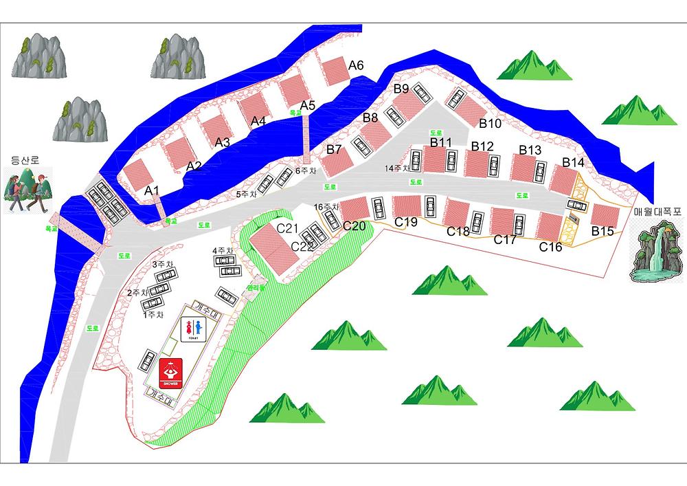 매월대폭포 캠핑장