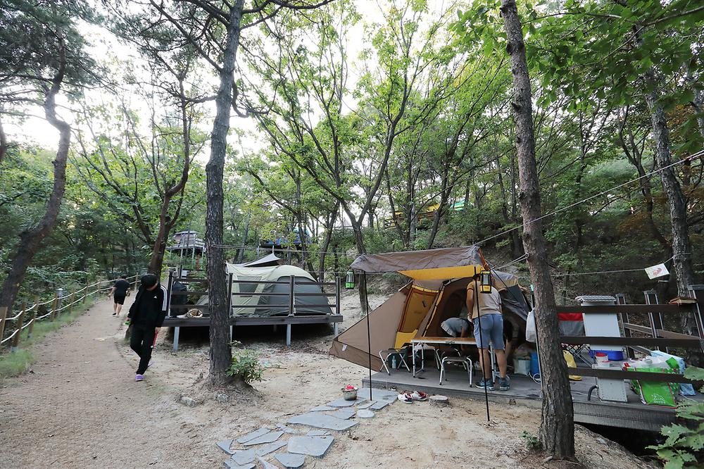 아산 영인산자연휴양림 숲속야영장