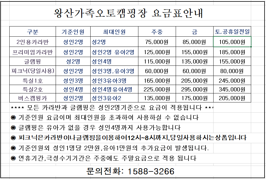왕산가족오토캠핑장 이미지