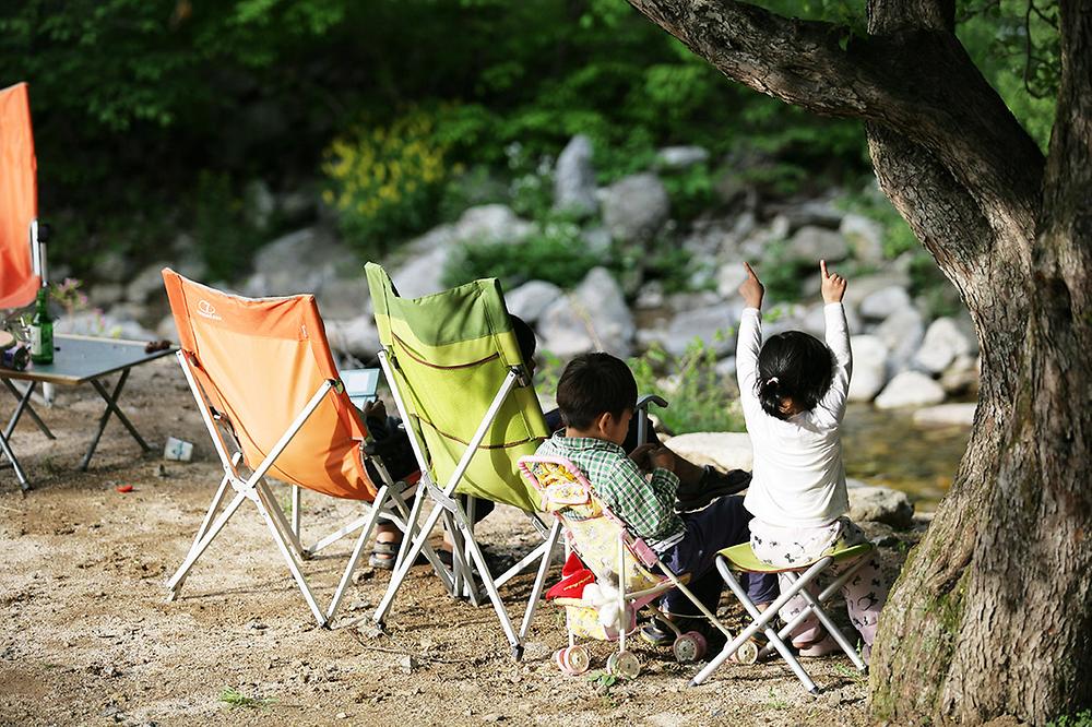 용골송어와 캠핑